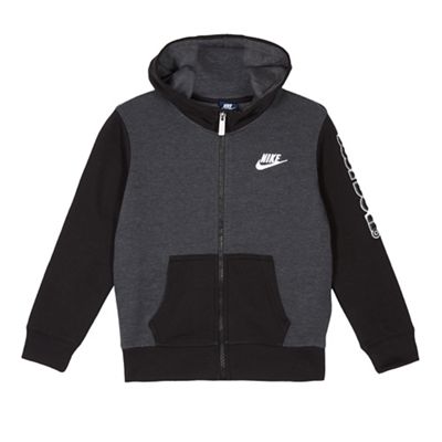 Nike Boys' grey full zip hoodie